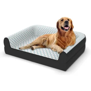 All Seasons Rectangle Waterproof Memory Foam Orthopedic Removable Washable Cover Pet Bed for Dogs Cats Custom Pet Cushion