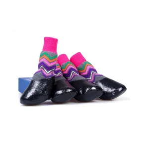 All Seasons Waterproof Eco Friendly Cute Print Design Customized Color Pet Dog Socks Non Slip Outdoor Shoes