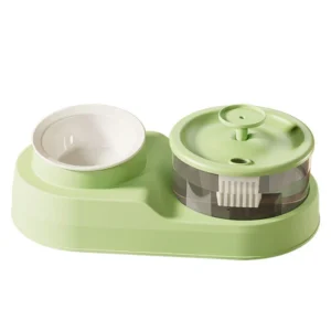 All in One Cat Bowl Stainless Steel Bowls Cat Dog Pet Automatic Feeder