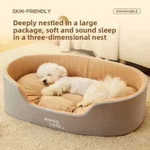 All season Washable Double sided Breathable Skin friendly Large Three dimensional Pet Bed for Dogs Cats No Assembly Required