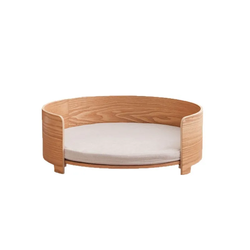 All season Wooden Detachable Breathable Washable Pet Bed for Small Medium sized Dogs Cats Soft Thickened Warmth XL Sleeping