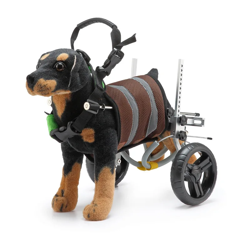 Aluminium Alloy Comfortable Dog Exercise Wheelchair for Old Dogs Hind Leg Injury Outdoor Care Square Shape