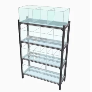 Aluminum Alloy Profile Frame Wall Hanging Fish Tank Pool Aquarium Rack with Cabinet Customized Fish Aquarium Stand