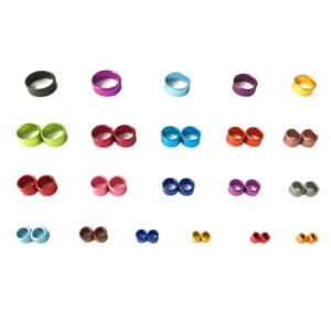Aluminum Bird Ring Multi Color Pigeon Ring Leg Band Finch Foot Ring