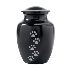 American Style Metal Urn High Quality Paw Print Pet Cremation Urns for Funeral Ashes Pet Keepsake Memorials Funeral Supplies