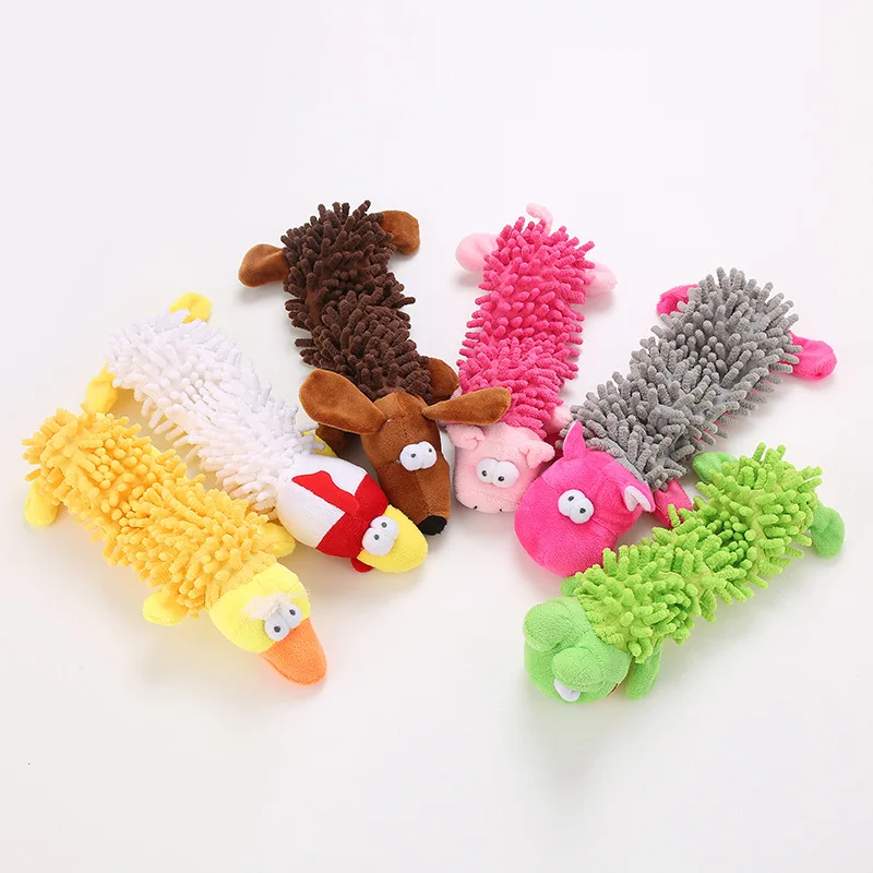 Animal Stuffed Clever Bone Shape Toys Squeak Brown Cute Bed Plush Play Unstuffed Tpr Pet Dog Toy