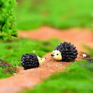 Animal Theme DIY Craft Supplies Miniature Landscape Decorations Hedgehog Mom Baby Hedgehog Resin Figurines