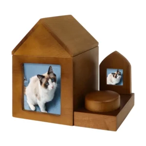 Animal Urns Funeral Supplies Small Plain Dog Wooden Cinerary Casket Pet Cat Memorial Urn