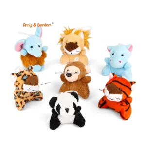 Animals Keychain Decoration for Kids Mini Plush Animal Toy Set Animals Keychain for Themed Parties Gift Goody Bags Filler