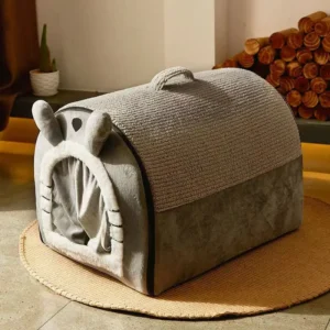 Anti Anxiety Calming Cat Cave Bed Dog Bed Cat Bed with Removable Cover