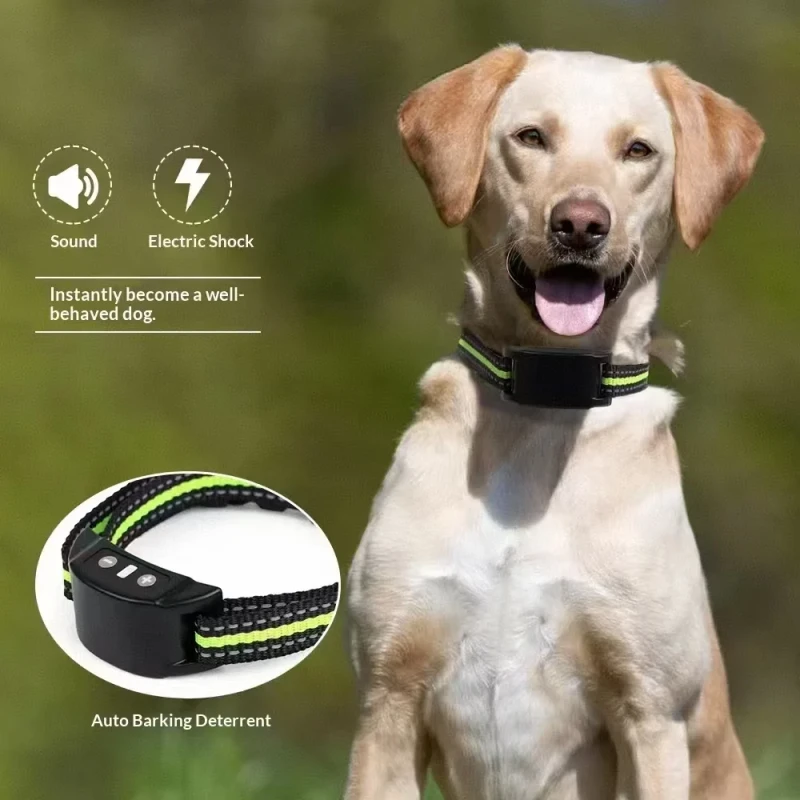 Anti Bark Dog Collar Waterproof Rechargeable Remote Control Smart Adjustable Electric Shock Training