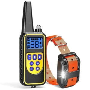 Anti Bark Pet Shock Vibration Collar Rubber Waterproof Electric Anti Bark Dog Training Collar with Control Remote