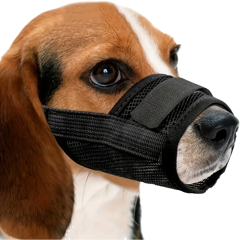 Anti Bite Dog Muzzle with Water Access Bark Control Mouth Cover for Chewing Prevention