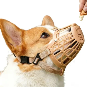 Anti Bite Eco Friendly Plastic Dog Muzzle Bark Control Prevents Scavenging Adjustable for Small Large Breeds Pet Training