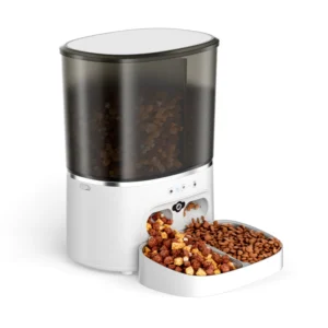 Anti Clogging Double Bowls OEM Factory Direct 8L Dual Hopper Automatic Pet Feeder for Cats Dogs 1080P Night Vision Camera