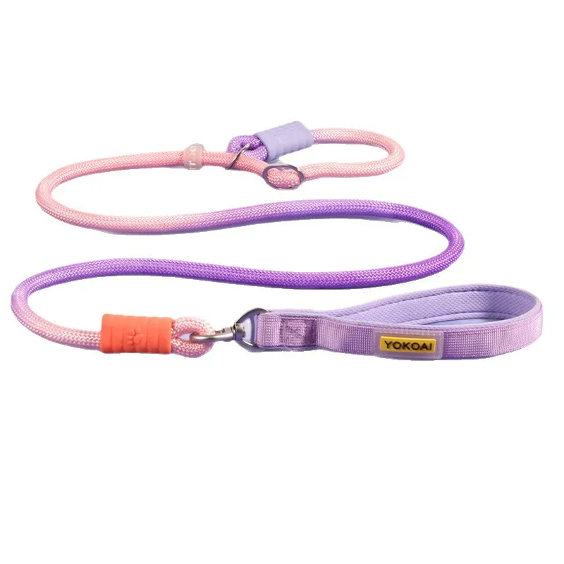 Anti-Pull P-Strap Dog Leash Anti-Tangle Non-Retractable Leash for Medium & Large Dogs