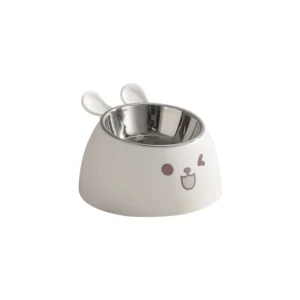 Anti Slip Creative Rabbit Ear Single Bowl Pet Feeder Cat Feeding Bowl