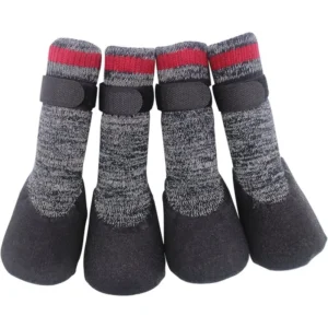 Anti-Slip Dog Socks with Adjustable Straps Strong Grips Traction Control for Indoor Paw Protector for Small Medium Large Dogs