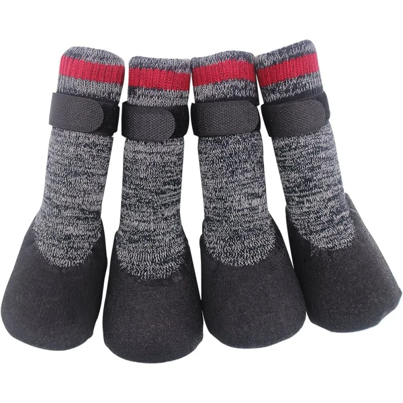 Anti-Slip Dog Socks with Adjustable Straps Strong Grips Traction Control for Indoor Paw Protector for Small Medium Large Dogs