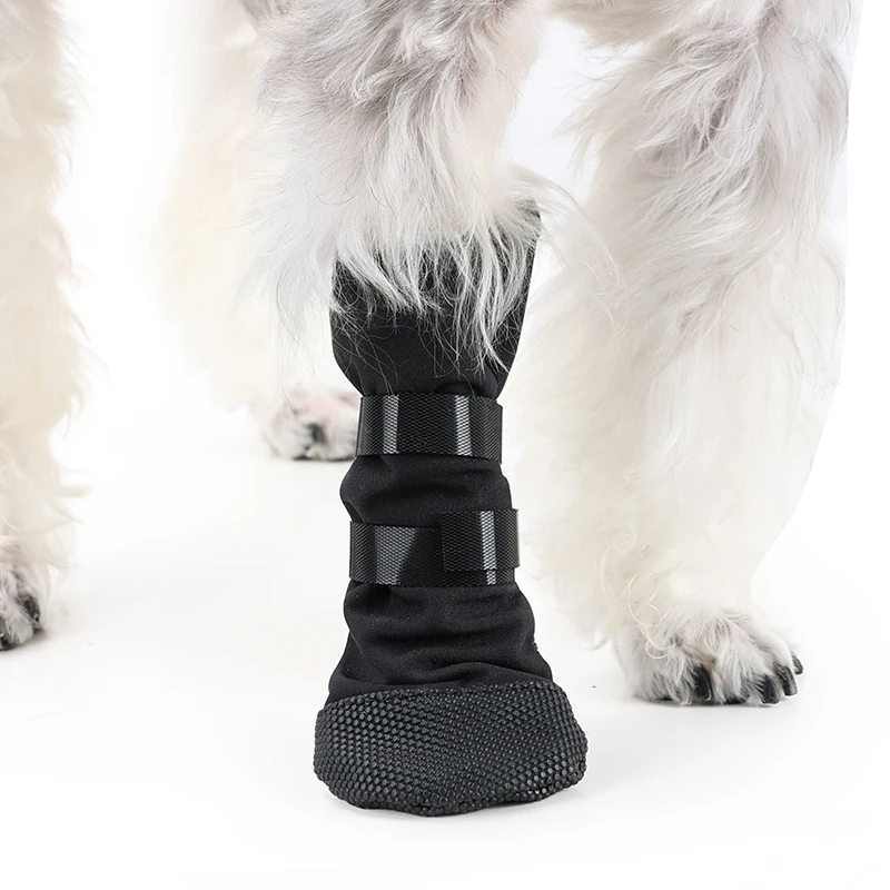 Anti-Slip Post-Surgery Booties Warm Rubber Non-Skid Sole Pet Shoes & Socks That Keep Dog's Paws Dry and Clean