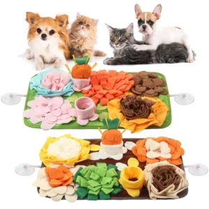 Anti Slip Suction Cups Dog Cat and Rabbit Sniffing Pads Slow Food Training Toys with Squeaky Toys