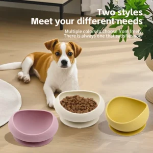 Anti Spill Eco Friendly Silicone Waterproof Pet Bowl Solid Multi Functional New Design Dog Cat Food Feeders with Suction