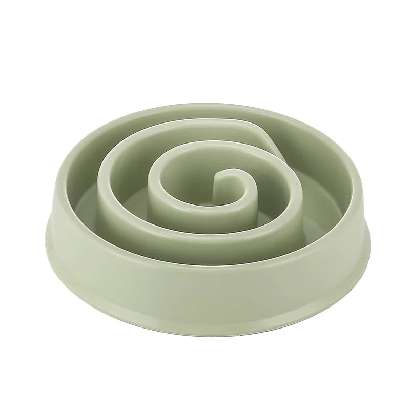 Anti gulping Spiral Design Slow Feeder Dog Bowl