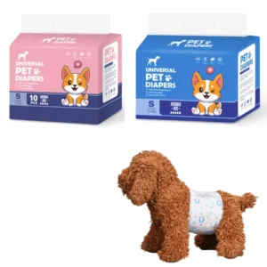 Anti leak Ultra Absorbent Dog Diapers Pet Soft Disposable With Adjustable Foam Tail Hole