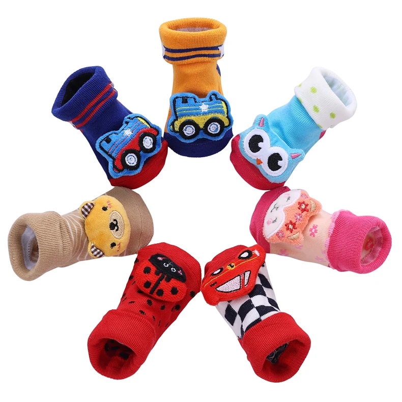 Anti slip Animal Head Socks 3D Socks Baby Infant Newborn Socks