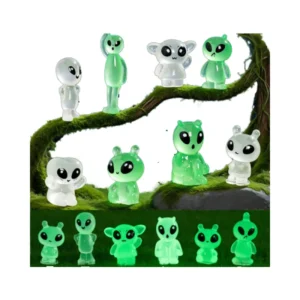 Aquarium Decoration 3d Cartoon Character Glowing Alien Figurine Large Charm Diy Nail Resin Luminous Trade Mini Toy From China