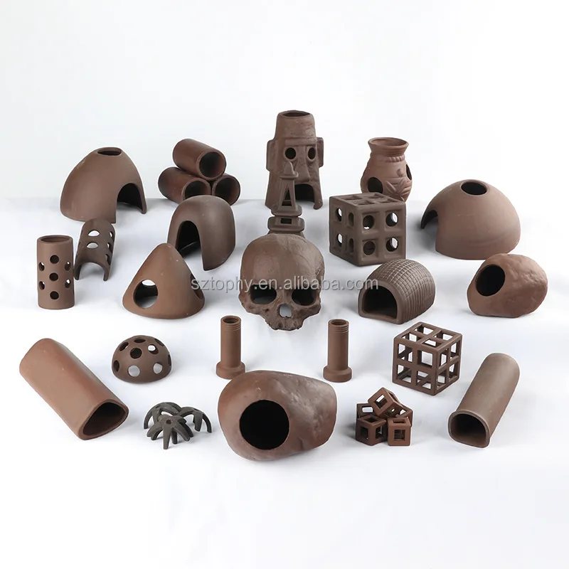 Aquarium Decorations Ceramic Rock Cave Shelters Shrimp Habitat Breeding Tube Hiding Cave Fish Tank Decor Betta Toys