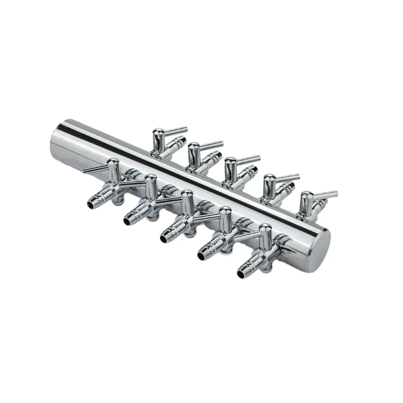 Aquarium Fish Air Flow Valves Manifolds Distributor Stainless Steel Splitter 4 Way T Shaped Eco Friendly for Desktop Dining Use
