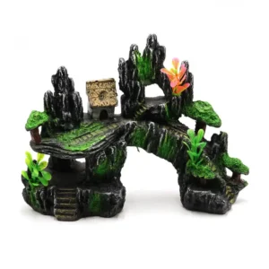 Aquarium Landscape Decoration Eco Friendly Resin Artificial Mountain Ornament Caves Shelter Fish Shrimp Breeding