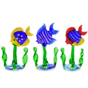 Aquarium Plants Blue Colorful Fish Tank Plants Glass Ornaments Home Accessories Table Decorations Crafts Small Ornaments
