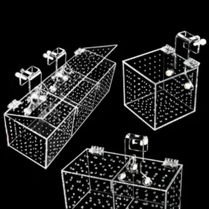 Aquarium Transparent Fighting Fish Mini House Incubator Box for Fry Isolation Hatchery Reptile Cage Turtle House