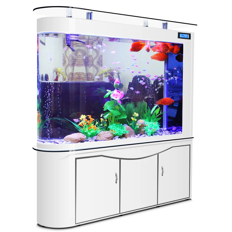 Aquariums Accessories Customizable Beauty Tank Aquarium for Fish Glass 400L Eco Friendly Living Room Aquarium