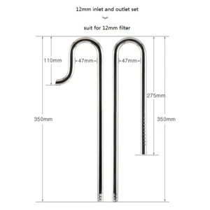 Aquariums Equipments 304 Stainless Steel Difference Size Lily Pipe Aquarium Filter for Fish Tank Use