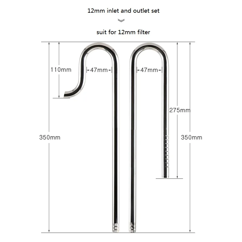 Aquariums Equipments 304 Stainless Steel Difference Size Lily Pipe Aquarium Filter for Fish Tank Use