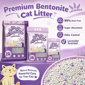 Arena De Gato Long Lasting Freshness Cat Litter Sand Dust Free Clumping Cost Effective Bentonite Cat Litter