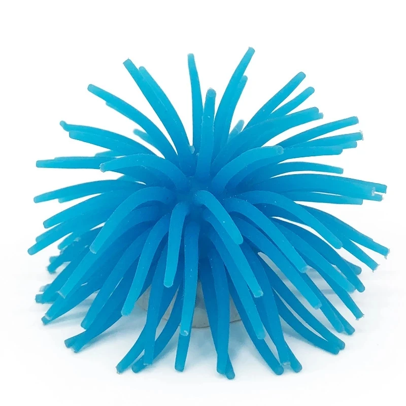Artificial Aquarium Decoration Sea Urchin Plant Water Silicone Coral Aquatic Ornament Fish Tank Grass Marine Decor Accessories
