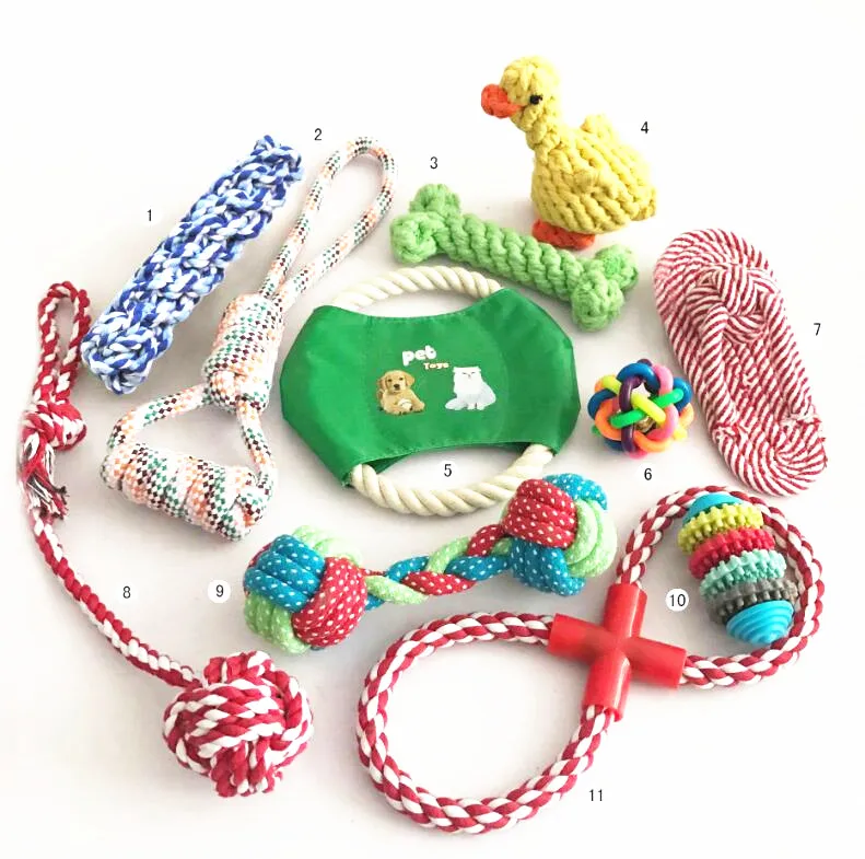 Assorted Pet Toys Teeth Clean Dog Cat Chew Toy Pet Toys Set