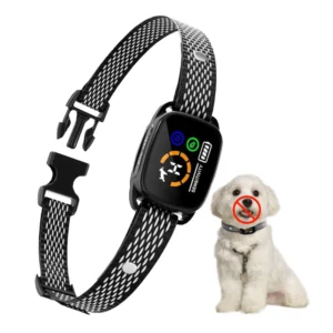 Automatic Anti Bark Collar Rechargeable Smart Sensor Dog Training Collar No Shock Color Screen Vibration for Small Medium Dogs