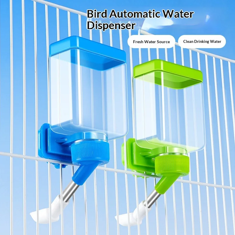 Automatic Bird Water Dispenser ABS Material Parrot Bird Cage Feeder and Drinker Supplies