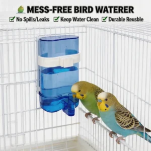 Automatic Bird Water Dispenser Feeder Hanging Transparent Drinker for Small Parrot Budgie Cockatiel Pigeon Pet Cage Supplies