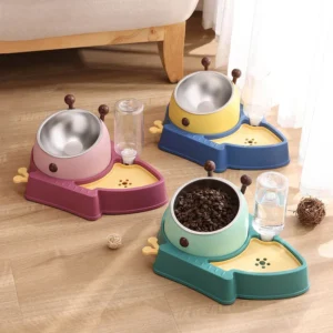 Automatic Cat Bowl Dog Water Feeder Bowl Cat Kitten Drinking Stainless Steel Dog Drinking Water Bowl