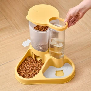 Automatic Cat Feeder Water Dispenser 2 in 1 Gravity Pet Food Water Bowl for Dogs Cats