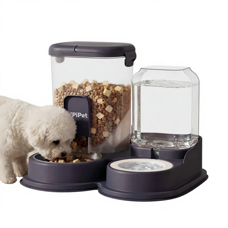 Automatic Dog & Cat Feeder Large Capacity Flow Water Polypropylene Pet Feeding Bowl