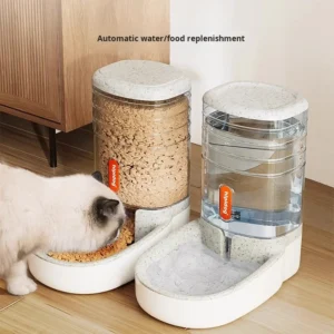 Automatic Eco-Friendly Pet Feeder Dogs and Cats Water Dispenser Plastic Dog and Cat Bowl Set with Food Storage Container