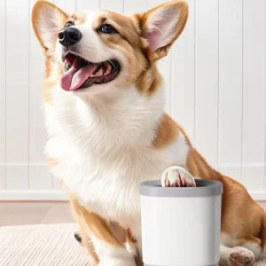 Automatic Electric Dog and Cat Paw Cleaner Foot Washing Cup with Bucket for Grooming