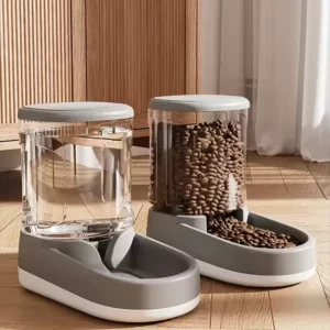 Automatic Feeders for Pet Cats and Dogs Household Cat Food Bucket Large Capacity Feeding and Drinking Dog Bowl